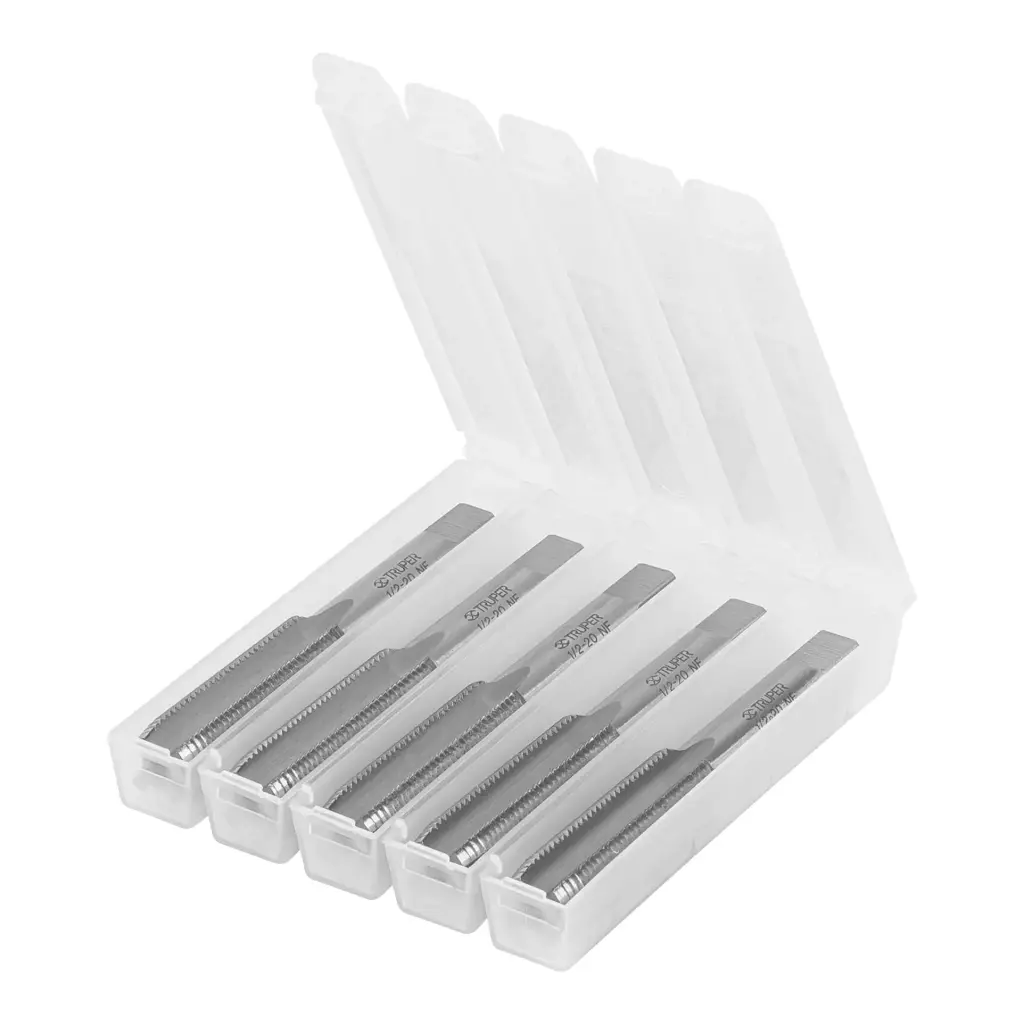 MACHOS SEMICONICOS UNF 1/2 X 20, ESTUCHE DE 5 PIEZAS TRUPER