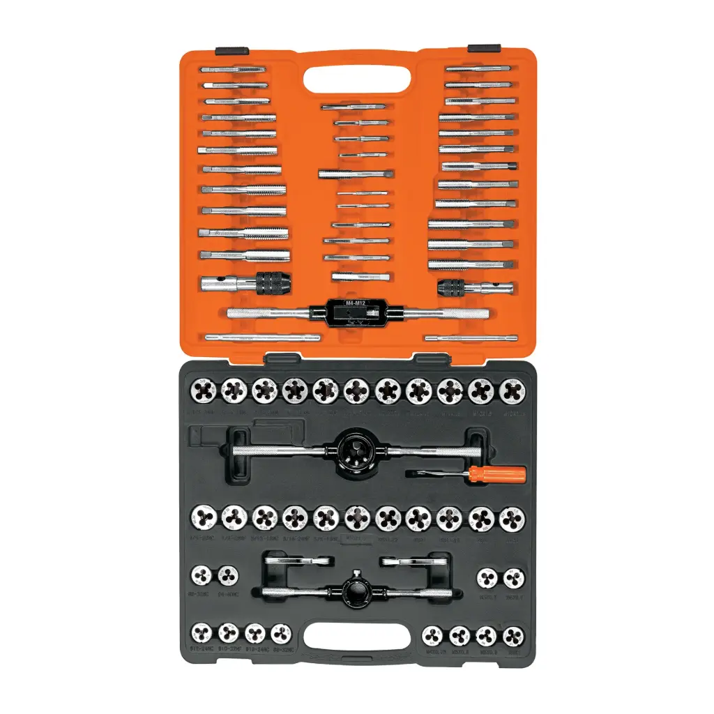 [12443] JUEGO DE MACHOS Y TARRAJAS 76 PIEZAS TRUPER