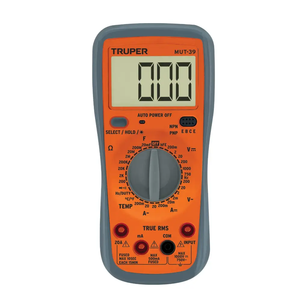 MULTITESTER DIGITAL PROFESIONAL CON RMS VERDADERO TRUPER