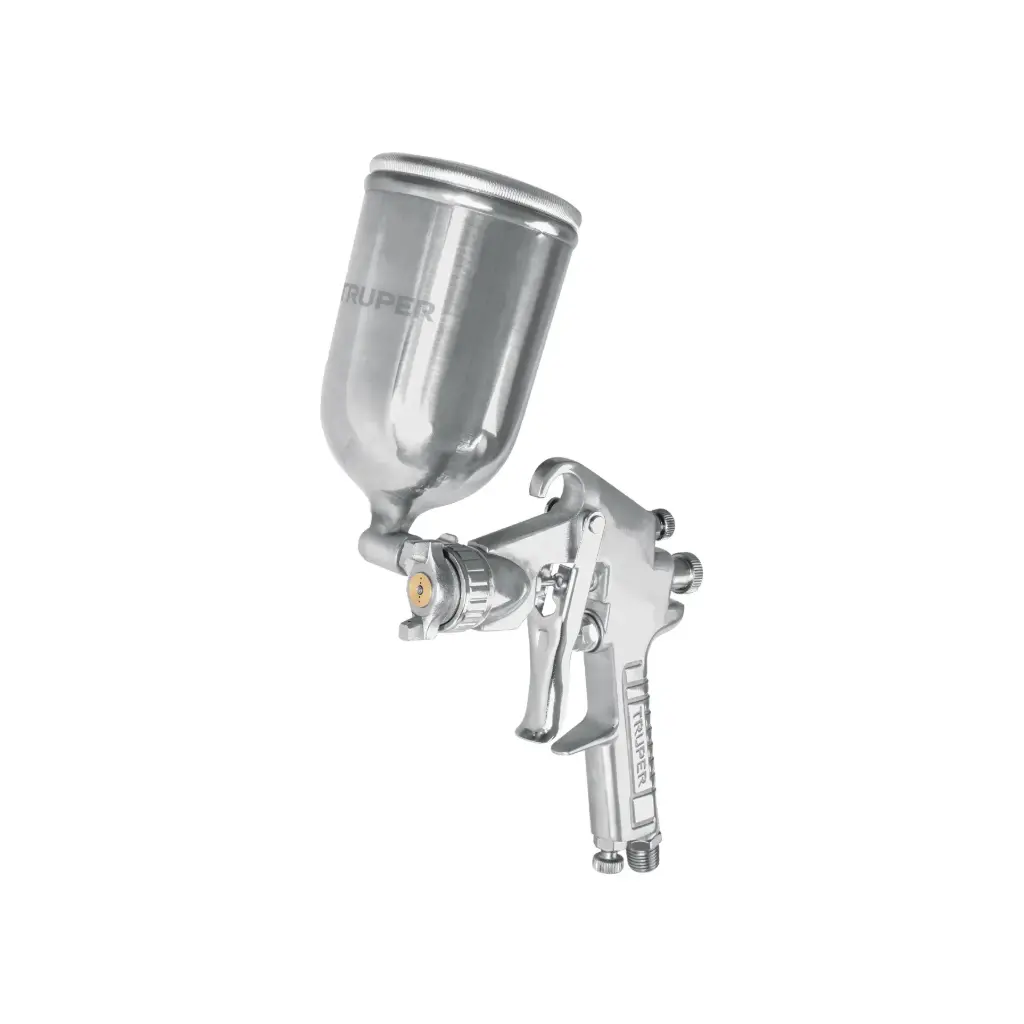 [13061] PISTOLA DE GRAVEDAD VASO DE METAL 400ML LVMP T1.7mm VISCOSIDAD MEDIA A18-25cm-13061-TRUPER