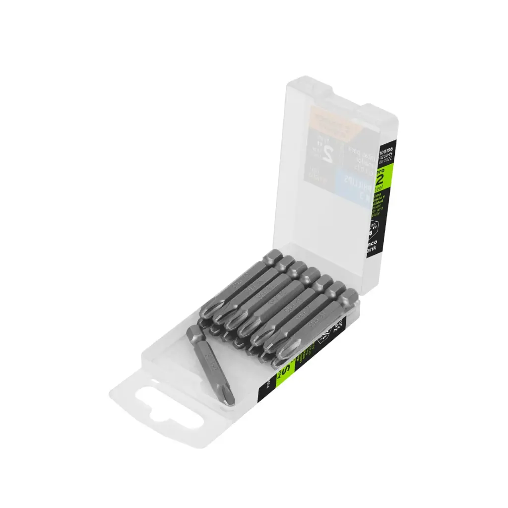 [100196] ESTUCHE CON 15 PUNTAS DE IMPACTO DE CRUZ , PH3 (IGUALES) 2" TRUPER