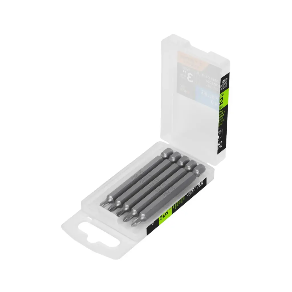 [12150] ESTUCHE CON 5 PUNTAS DE CRUZ, PH0 (IGUALES ) 3" TRUPER