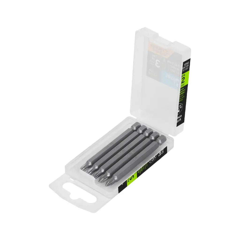 ESTUCHE CON 5 PUNTAS DE CRUZ, PH1 (IGUALES ) 3" TRUPER