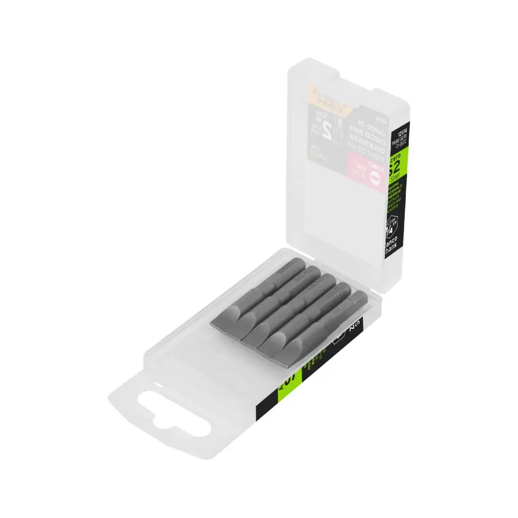 [12174] ESTUCHE CON 5 PUNTAS PLANAS 5/16" (IGUALES) 2" TRUPER