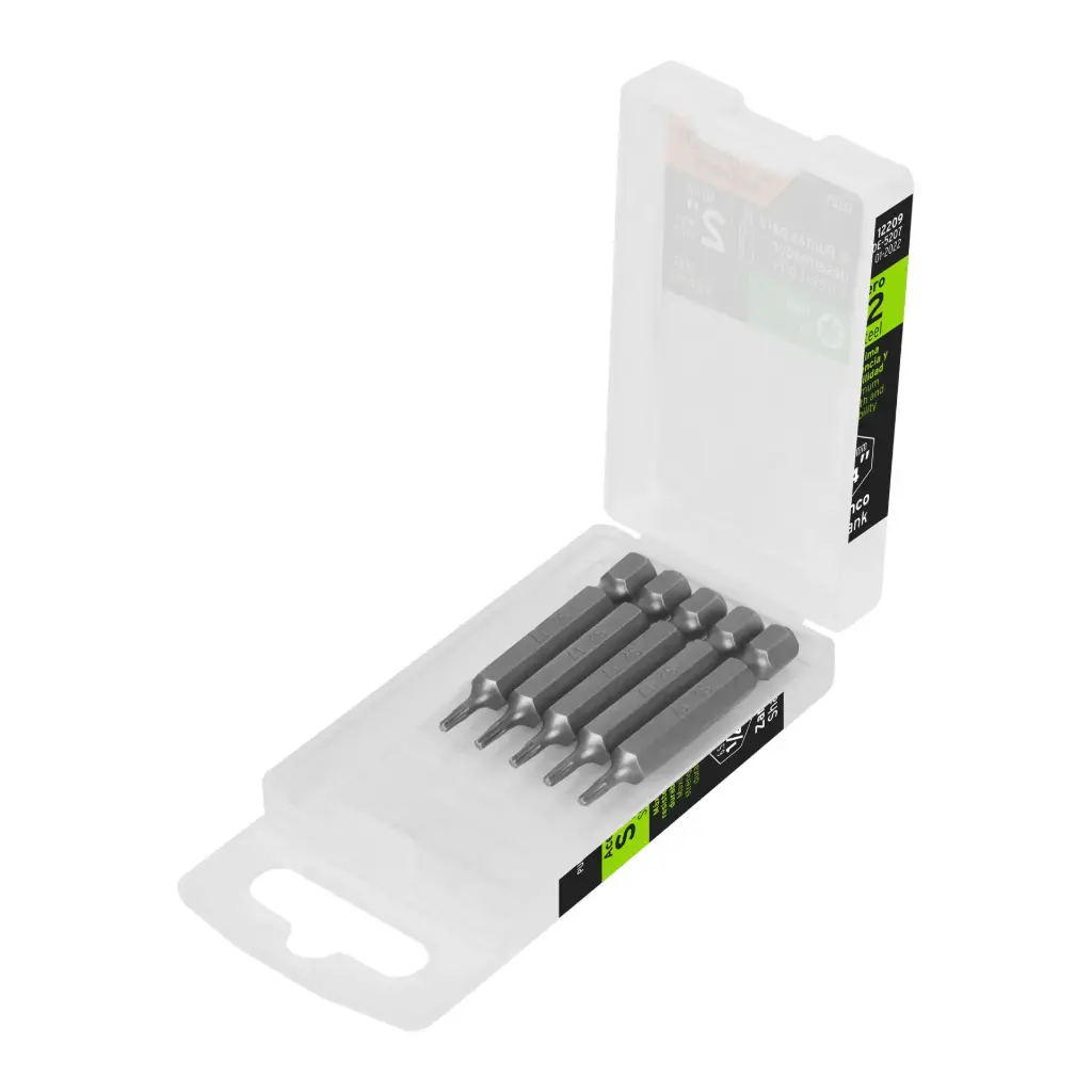 ESTUCHE CON 5 PUNTAS TORX T7 (IGUALES) 2" TRUPER