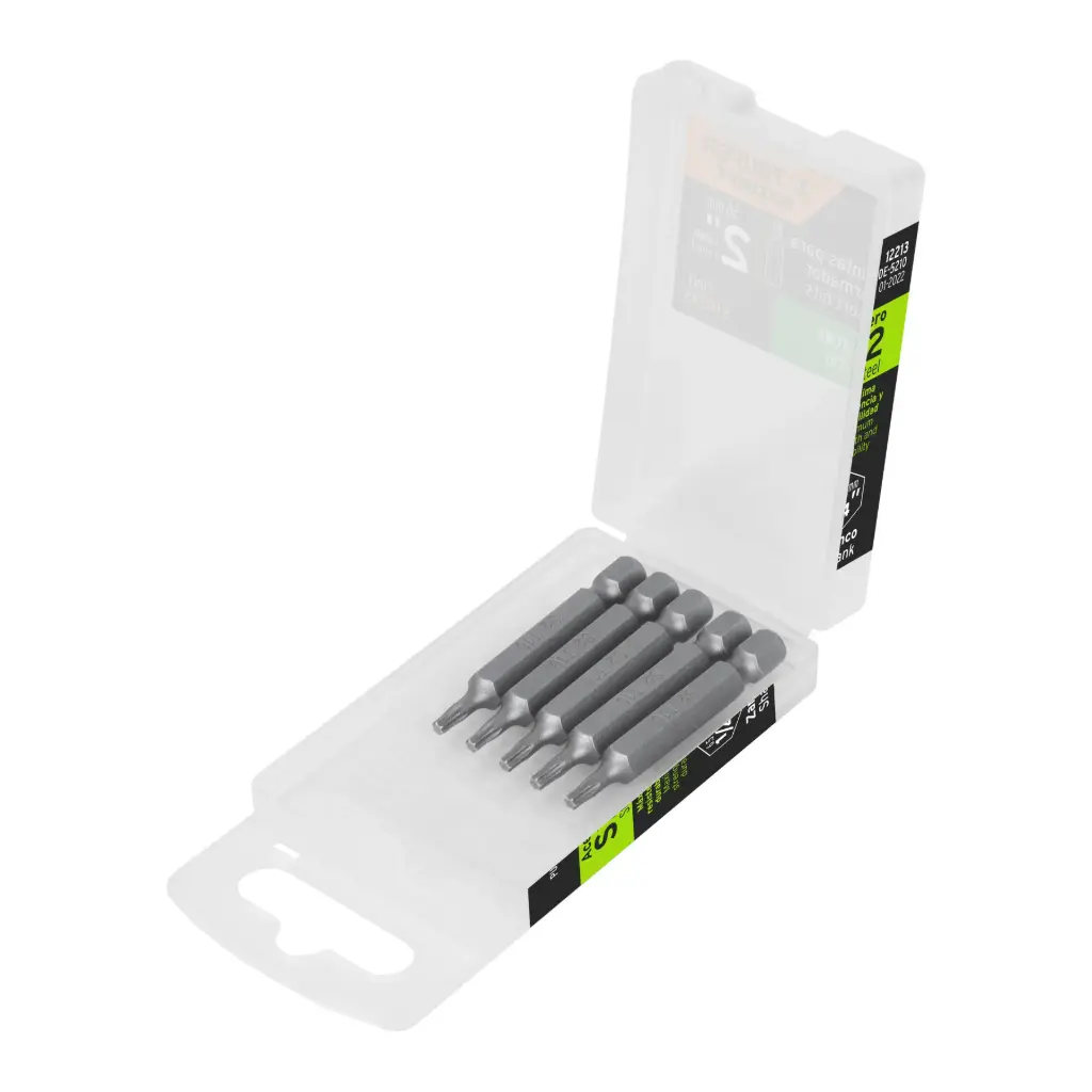 ESTUCHE CON 5 PUNTAS TORX T10 (IGUALES) 2" TRUPER