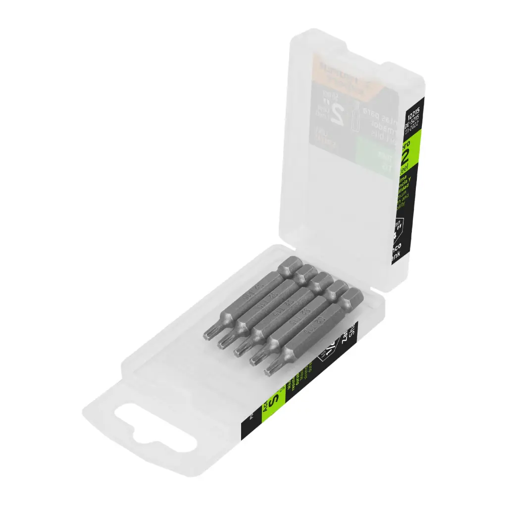 [12215] ESTUCHE CON 5 PUNTAS TORX T15 (IGUALES) 2" TRUPER