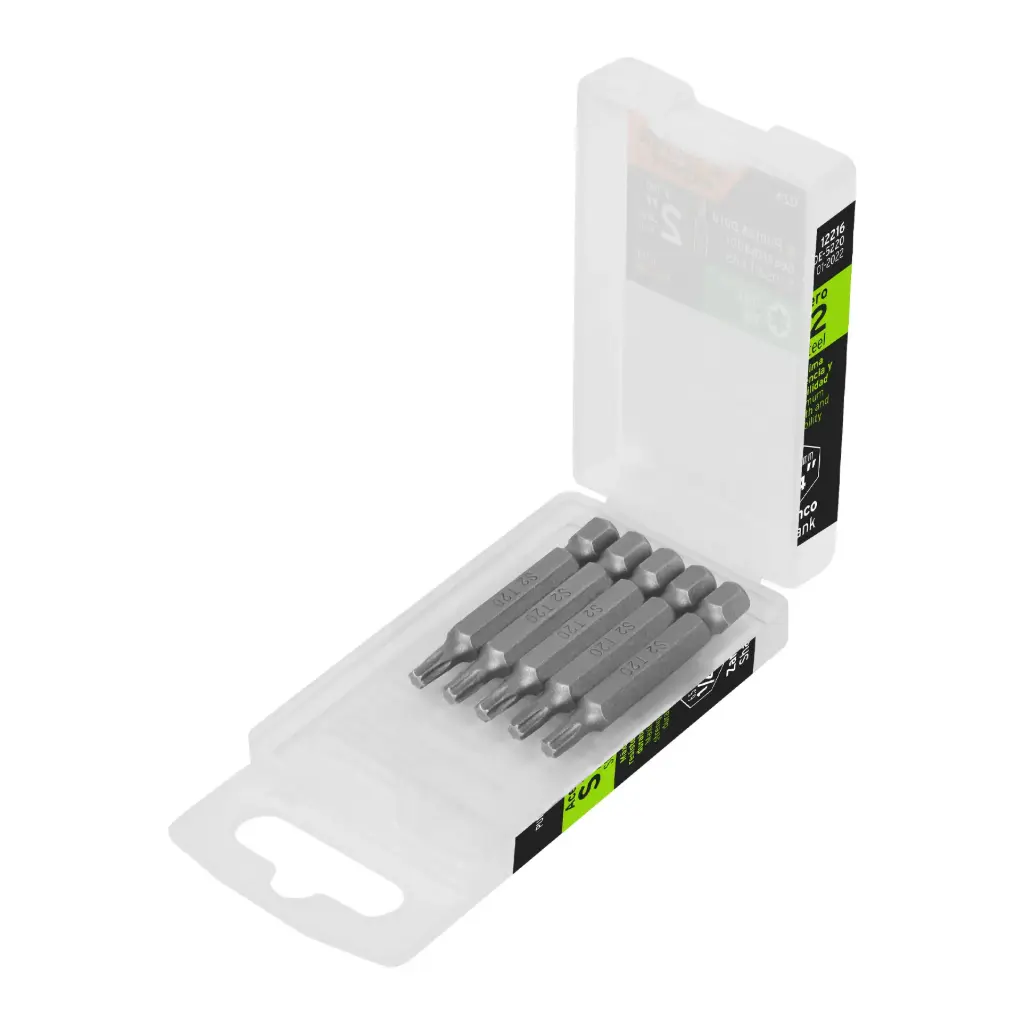 ESTUCHE CON 5 PUNTAS TORX T20 (IGUALES) 2" TRUPER