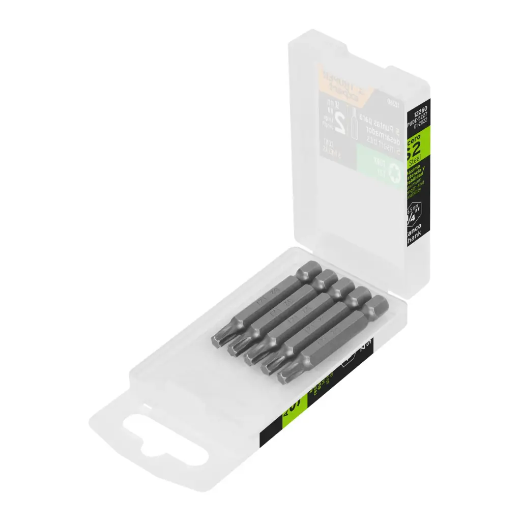 ESTUCHE CON 5 PUNTAS TORX T27 (IGUALES) 2" TRUPER