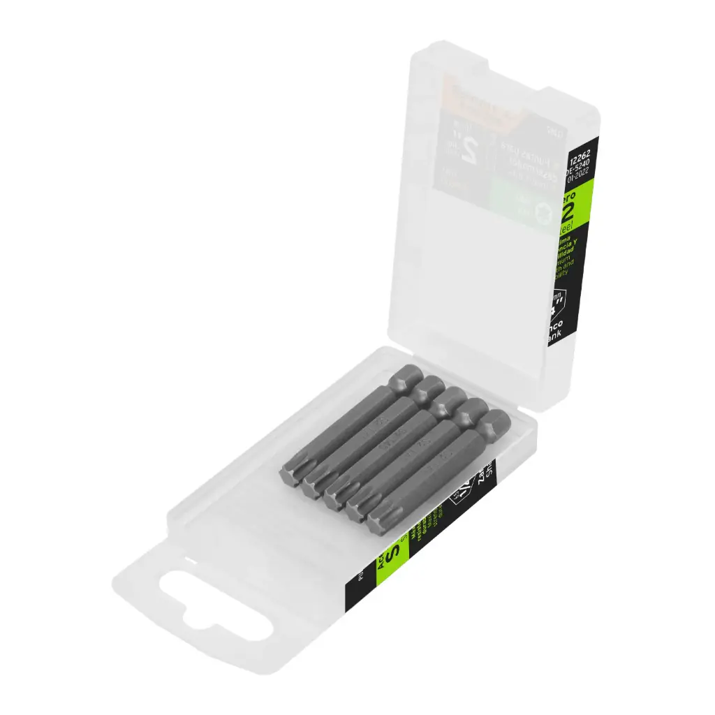 [12262] ESTUCHE CON 5 PUNTAS TORX T40 (IGUALES) 2" TRUPER
