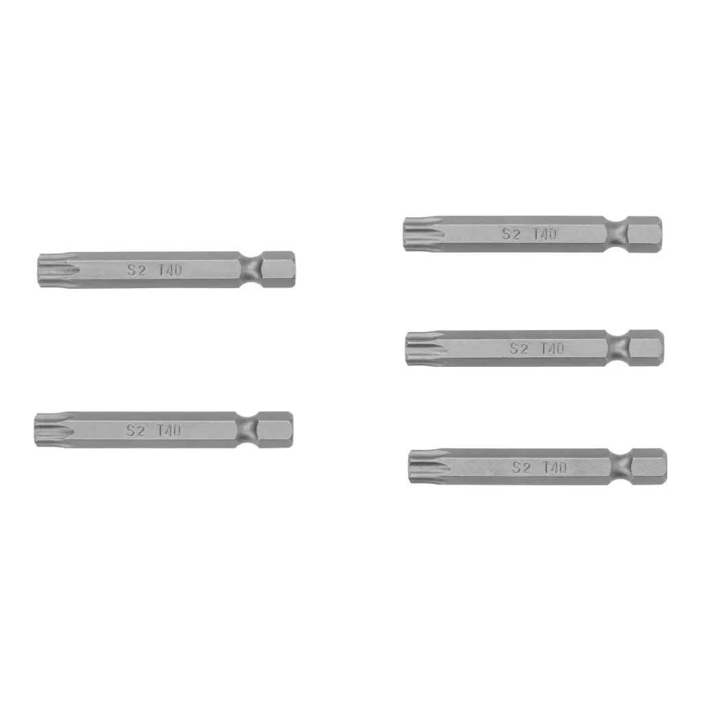 [12485] ESTUCHE CON 5 PUNTAS TORX CON SEGURO, T40 (IGUALES) 2" TRUPER