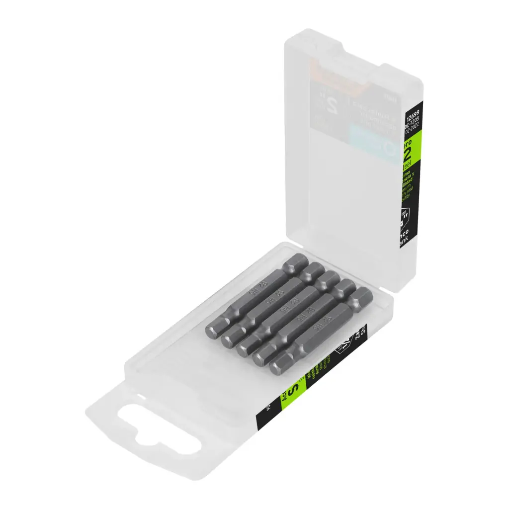 [12699] ESTUCHE CON 5 PUNTAS HEXAGONALES MILIMETRICAS 5MM (IGUALES) 2" TRUPER