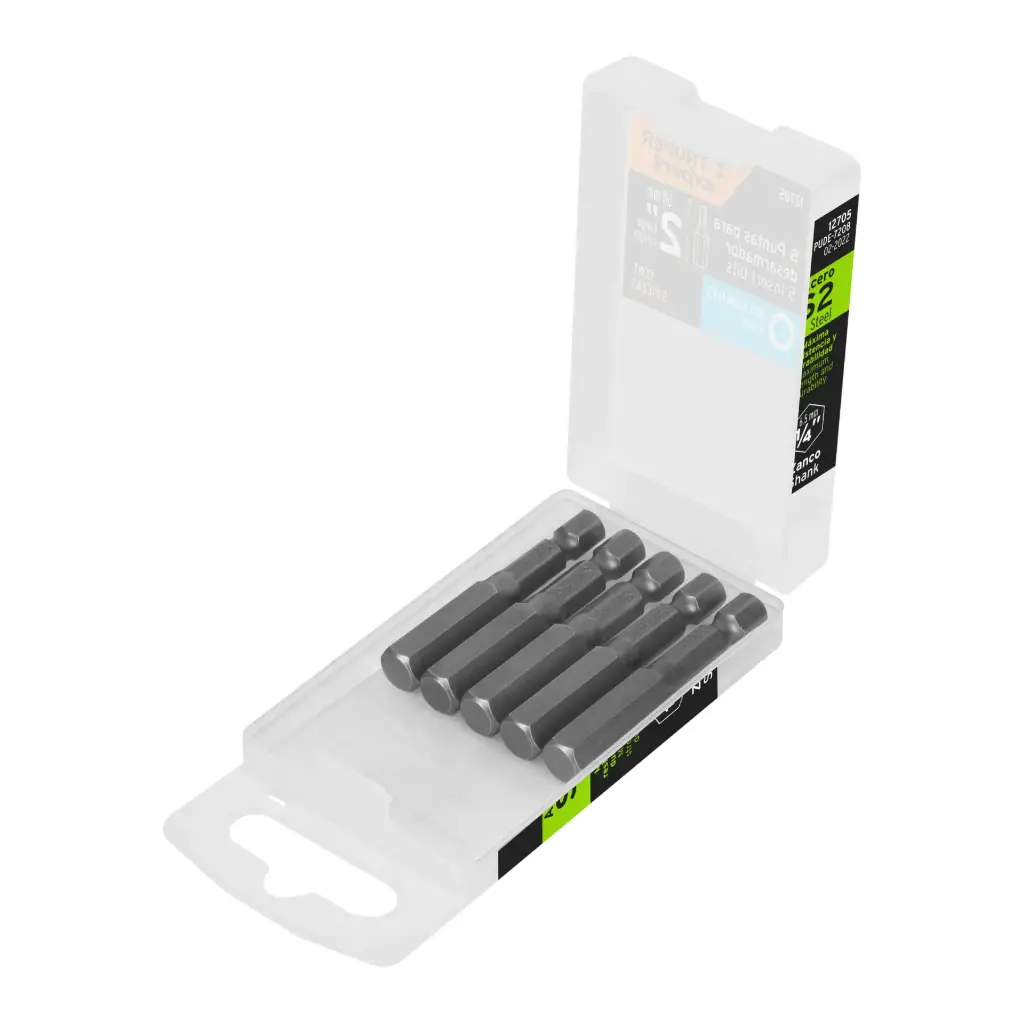 [12705] ESTUCHE CON 5 PUNTAS HEXAGONALES MILIMETRICAS 8MM (IGUALES) 2" TRUPER