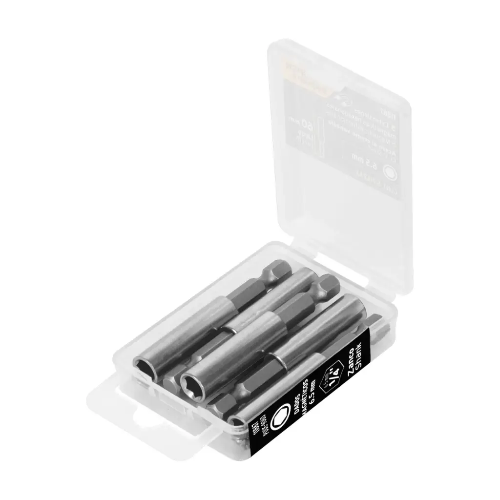 [11867] ESTUCHE CON 5 EXTENSIONES MAGNETICAS 60MM (IGUALES) 1/4" TRUPER