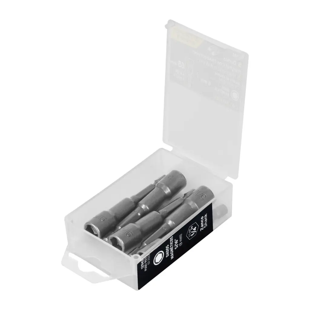 [12946] ESTUCHES CON 5 DADOS MAGNETICOS 6MM (IGUALES) 2" TRUPER