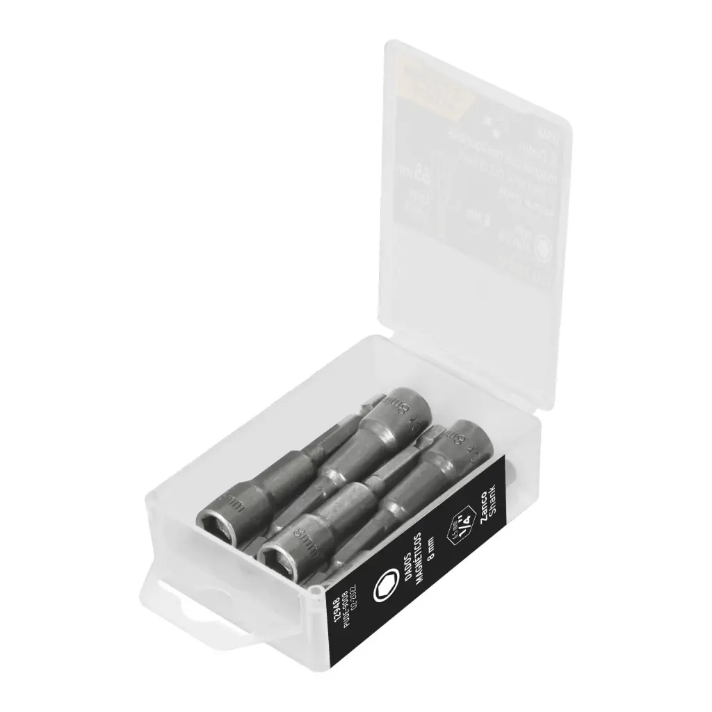 ESTUCHES CON 5 DADOS MAGNETICOS 8MM (IGUALES) 2" TRUPER