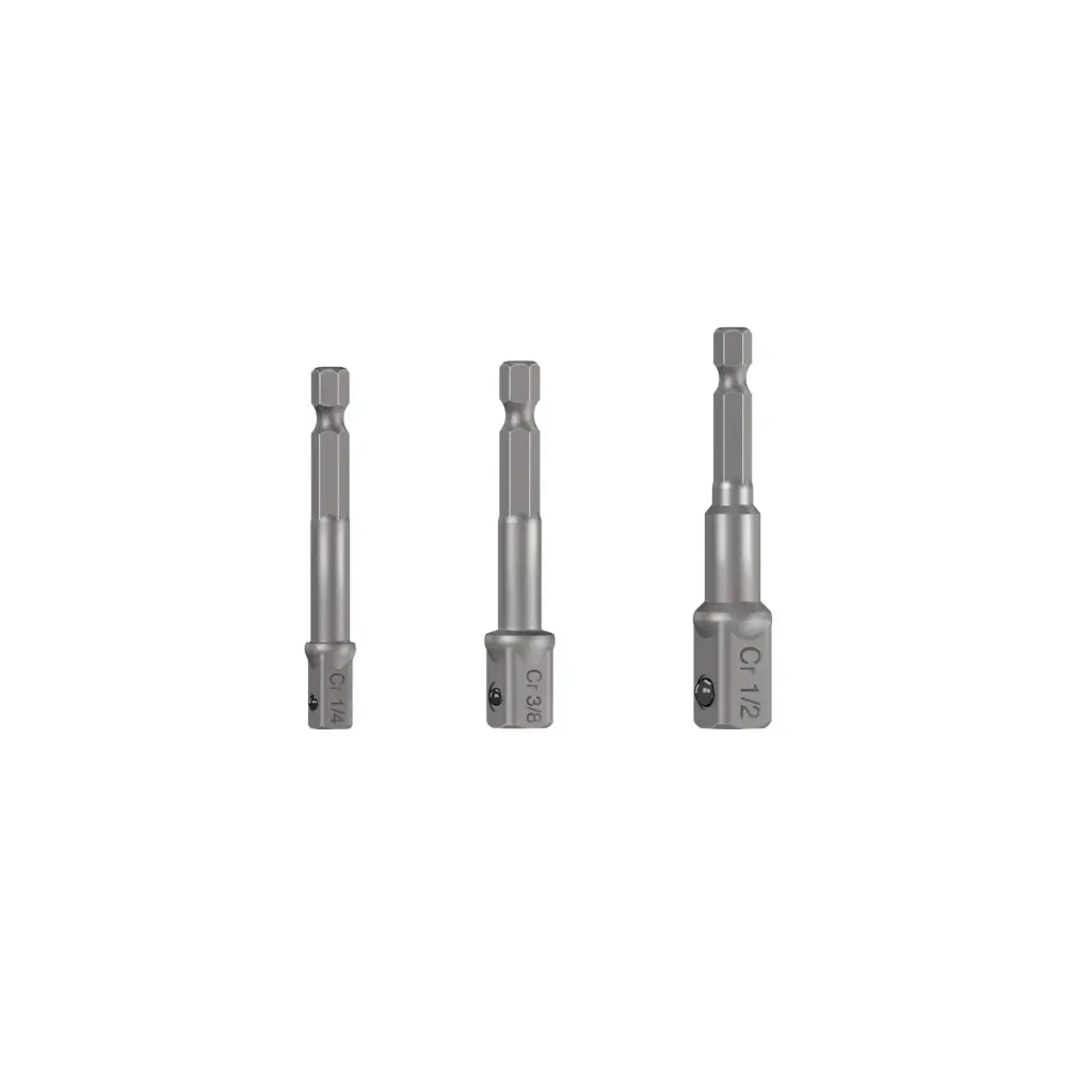 JUEGO DE 3 ADAPTADORES PARA DADOS HEXAGONAL LARGO 2.3/4 TRUPER