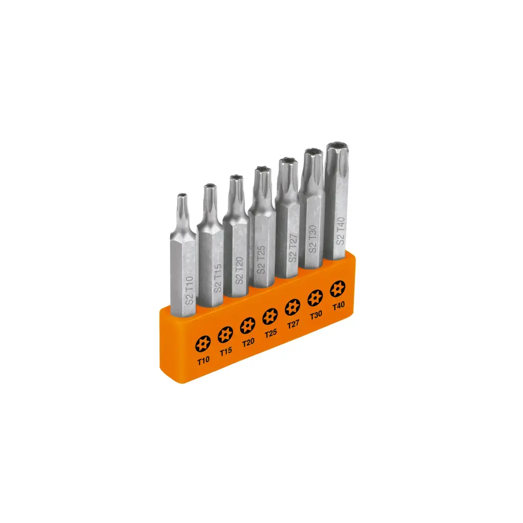 JUEGO DE 7 PUNTAS TORX CON SEGURO , (COMBINADAS ) 2" TRUPER