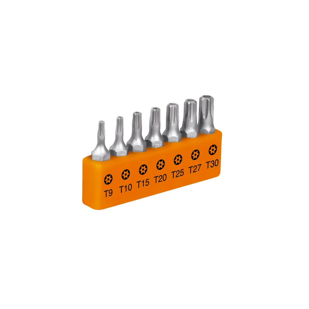 JUEGO DE 7 PUNTAS TORX CON SEGURO , (COMBINADAS ) 1" TRUPER
