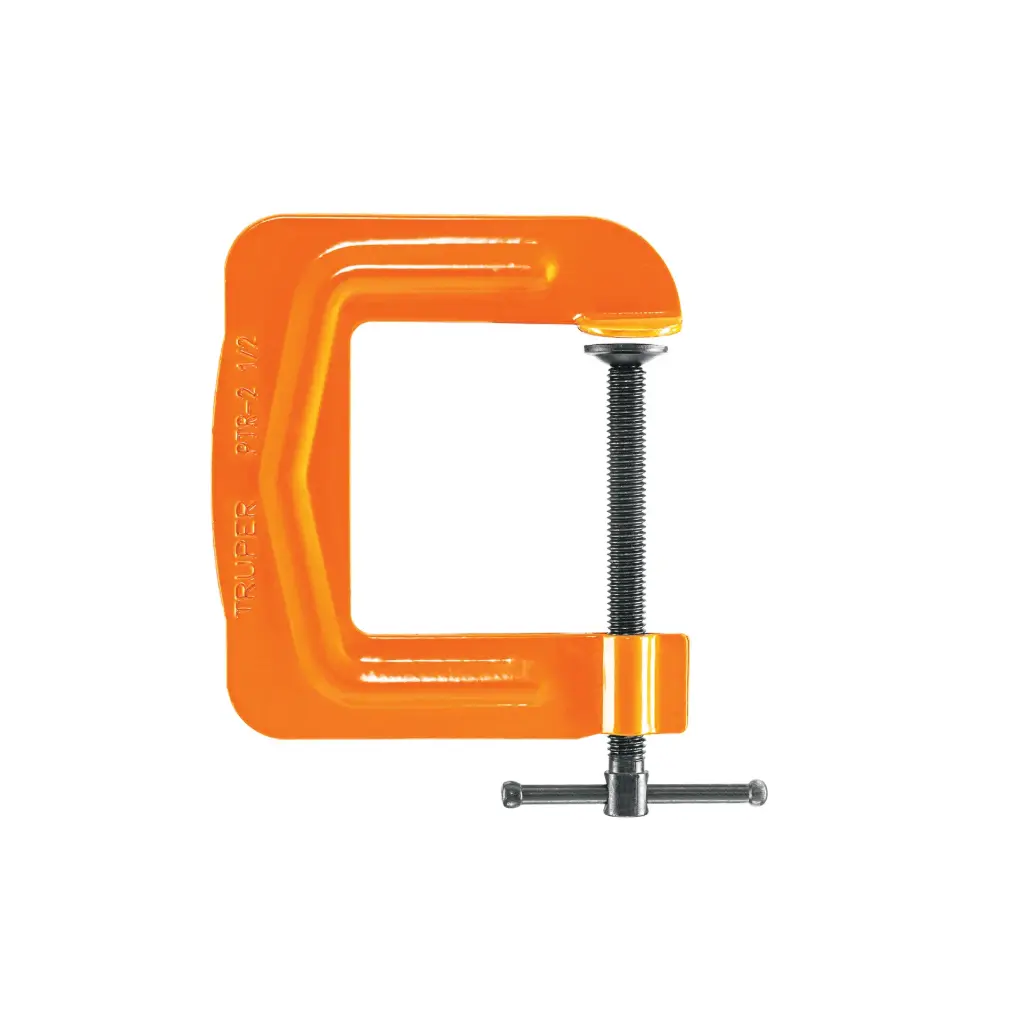 [17667] PRENSAS EN C TROQUELADAS DE ACERO 2.1/2" TRUPER