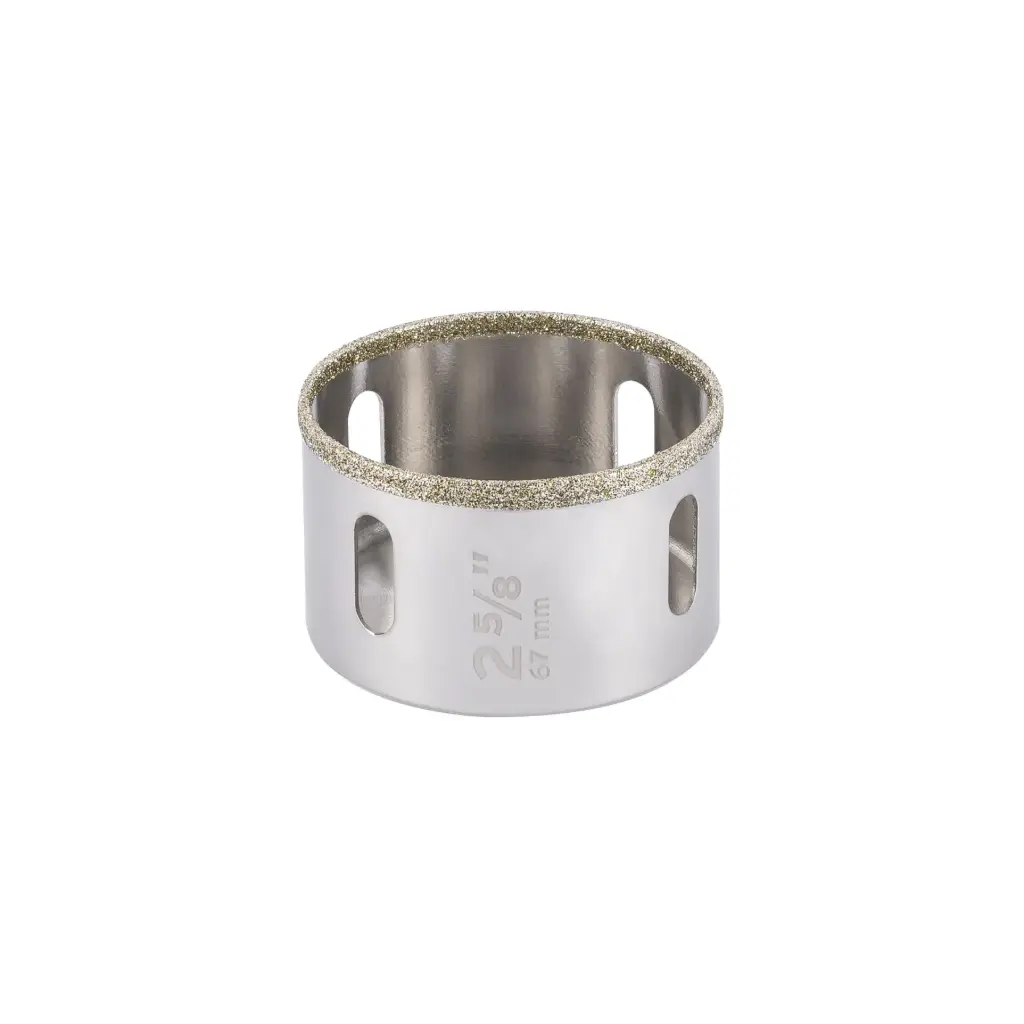 SIERRA COPA CON DIAMANTE , BORDE CONTINUO PARA MANDRIL 7/16" (2.5/8") TRUPER