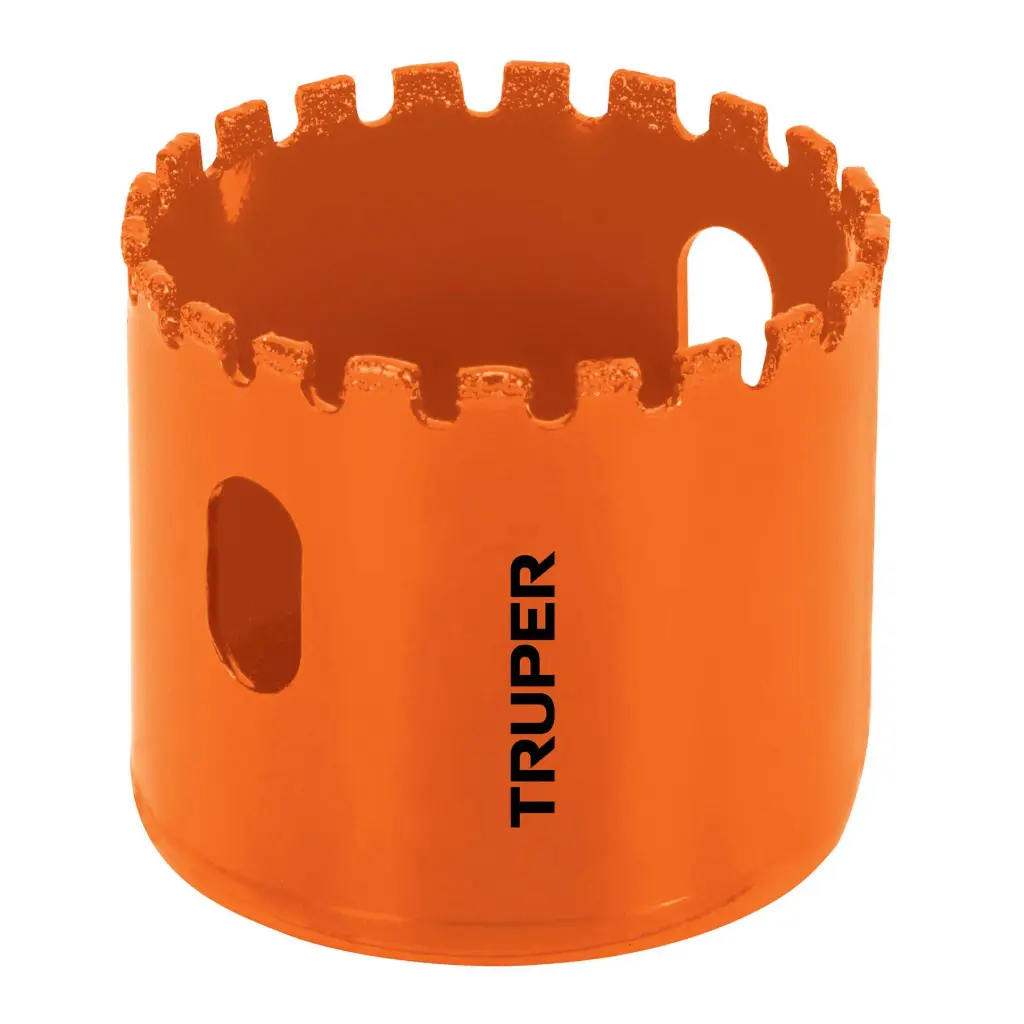 SIERRA COPA CON DIAMANTE , BORDE SEGMENTADO PARA MANDRIL 7/16" (2.1/2") TRUPER