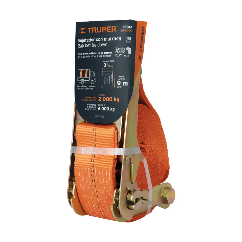 [10313] SUJETADORES CON RATCHET , CARGA PESADA 6000 KG TRUPER