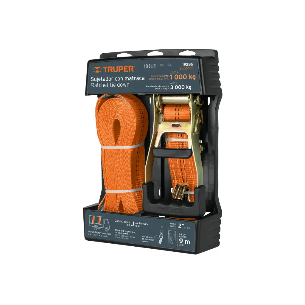 [19286] SUJETADORES CON RATCHET, CARGA MEDIA 3000 KG TRUPER