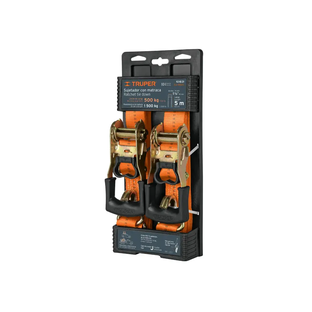 [101831] SUJETADORES CON RATCHET, CARGA MEDIA 1500 KG TRUPER