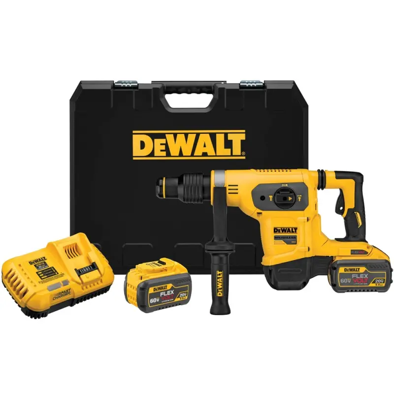 [DCH481X2-B2] ROTOMARTILLO SDS MAX INALAMBRICO 60V FLEXVOLT 61.J + 2 BATERÍAS + CARGADOR + MALETA PLÁSTICA