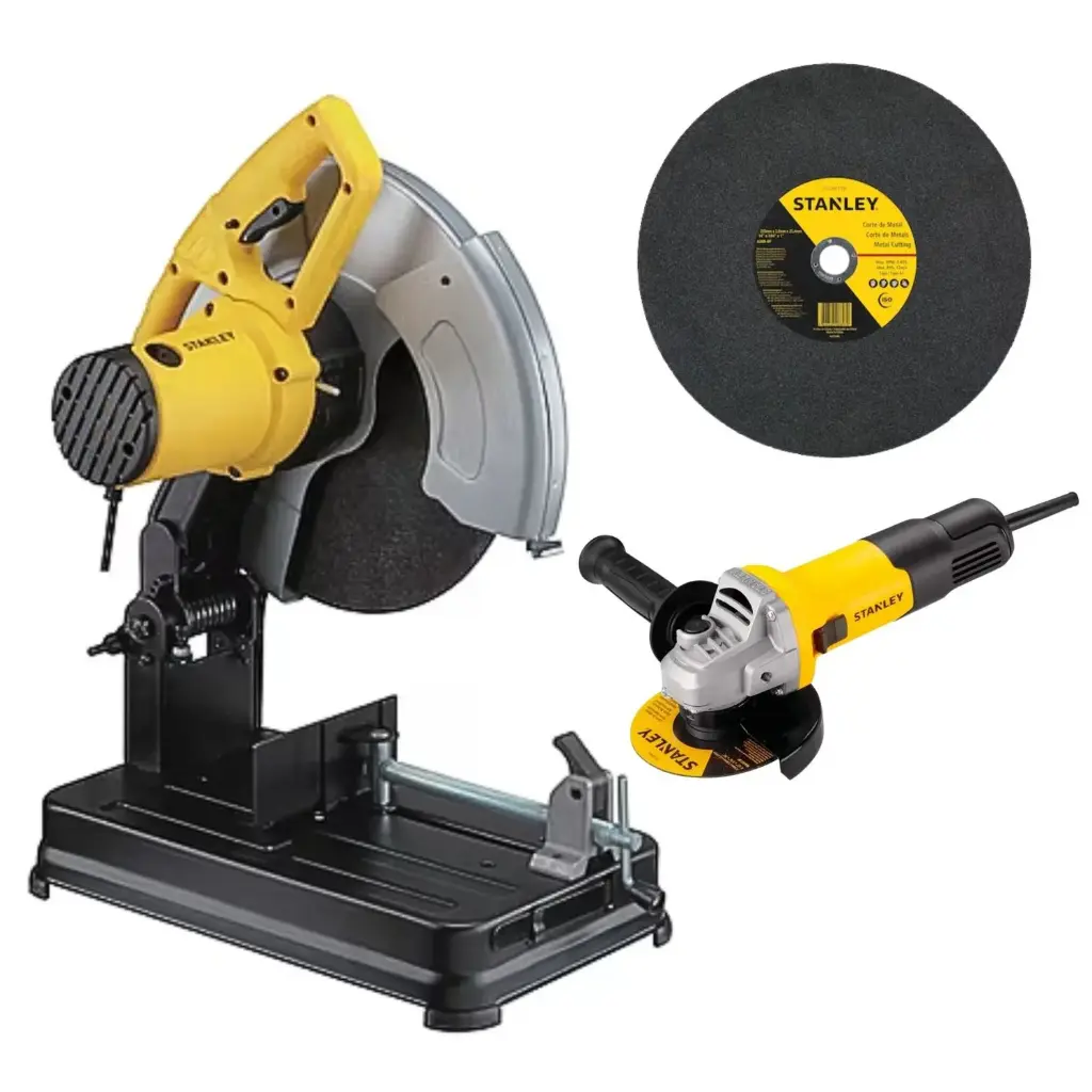 TRONZADORA 2200W + 10 DISCOS 14" ST + ESMERIL 4.1/2" 750W