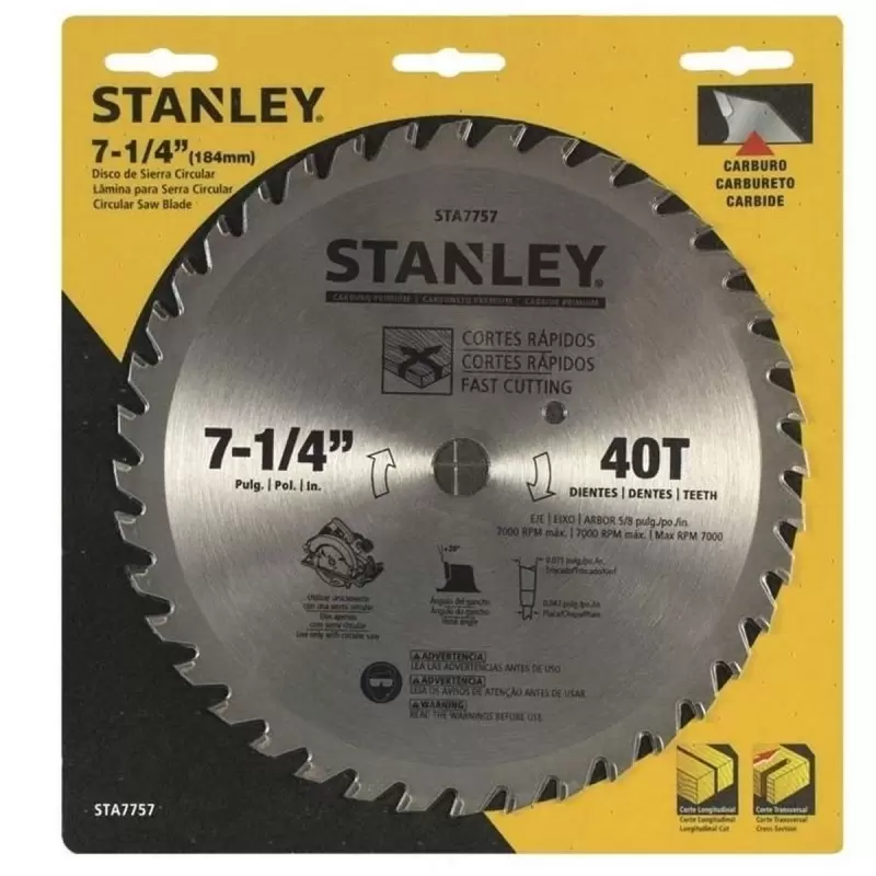 [SC16-K4] SIERRA CIRCULAR 7 1/4" 1600W + 1 DISCOS DE SIERRA (40 DIENTES)