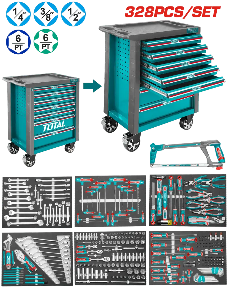 [THPTCS73281] CARRITO PORTA HERRAMIENTAS 328 PIEZAS TOTAL