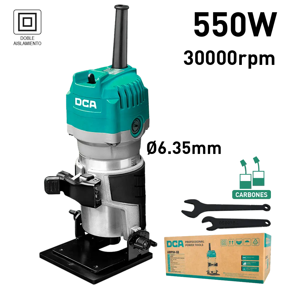 RUTEADORA DE PALMA 550 W METALICO 45 GRADOS DCA