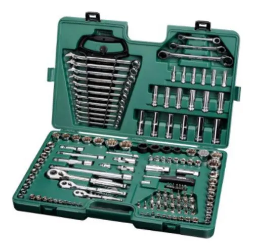 MALETA DE LLAVE 150 PCS ENCASTRE DE 1/2 - 3/8 - 1/4 SATA