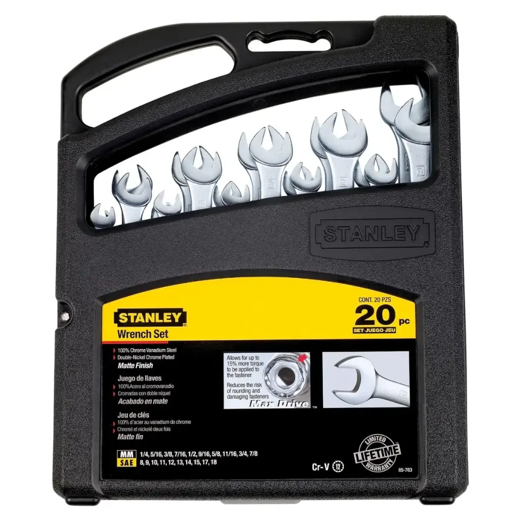 JGO LLAVE MIXTA 20 PCS 8-18 MM 1/4-7/8" 