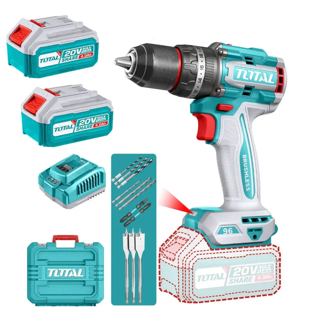 [TIDLI20968] CABEZAL DE TALADRO PERCUTOR 96 NM BRUSHELSS 20 V TOTAL