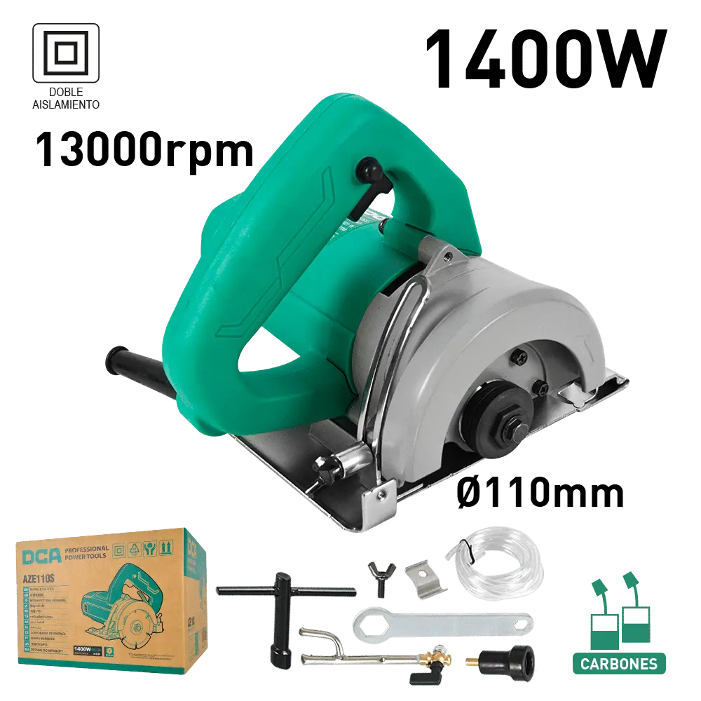 [AZE110S11] CORTADOR DE MARMOL 1400W 110MM 30MM 13000/MIN