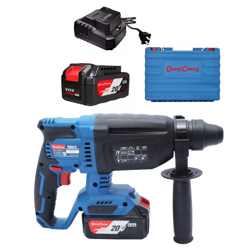 ROTOMARTILLO SDS PLUS 2.7J 20V + 2 BATERIAS DE 5AH + CARGADOR EN MALETA DONGCHENG