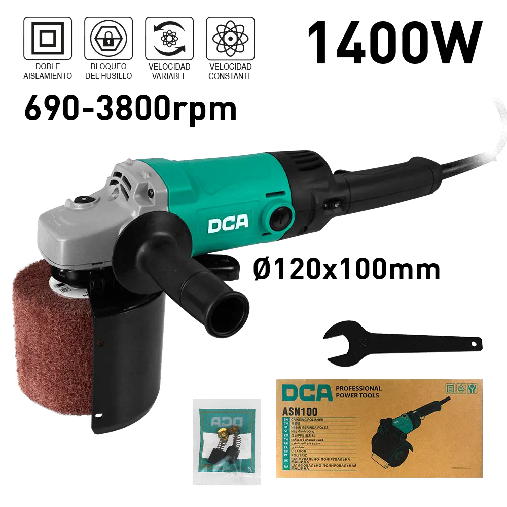 [ASN100] PULIDORA DE VIDRIO CILINDRICA 1400W 690-3800/MIN DCA