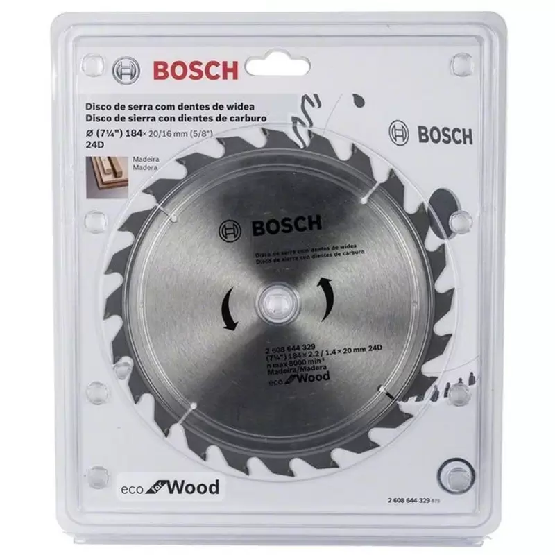 DISCO DE SIERRA 7 1/4" 24 D ECO BOSCH