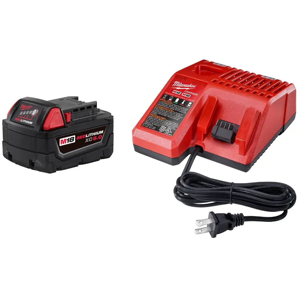 KIT DE INICIO MILWAUKEE 48-5950 BATERÍA M18 REDLITHIUM BATERIA 5AH , CARGADOR MULTIPLO M18 M12