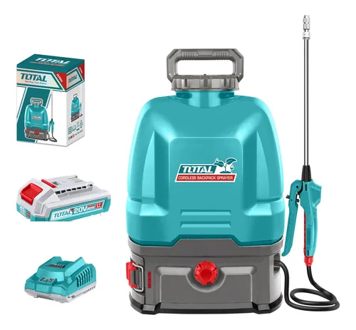 [TSPLI201644] MOCHILA FUMIGADORA 20V 16L + 2 BATERIAS DE 4AH + CARGADOR + ACCESORIOS TOTAL
