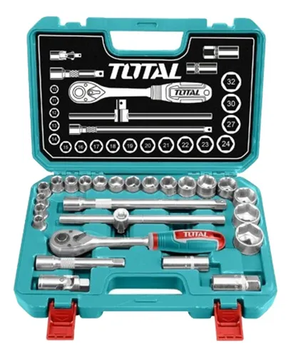 [THT121251] JUEGO DE COPAS CON RATCHET (1/2") X 25PZS (TOTAL) THT121251