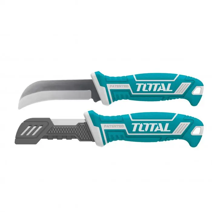 CUCHILLA PELA CABLE CURVA 200MM ACERO INOX MANGO ERGONÓMICO