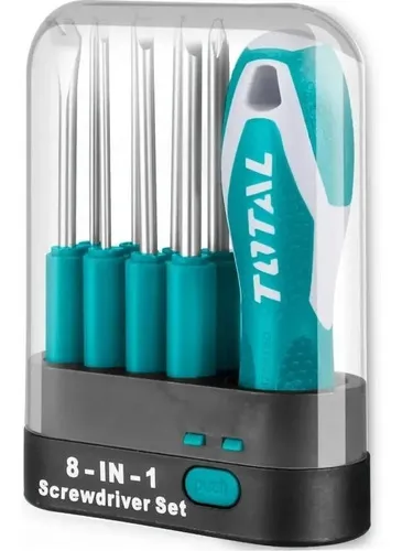 DESARMADOR INTERCAMBIABLE 9 PCS TOTAL