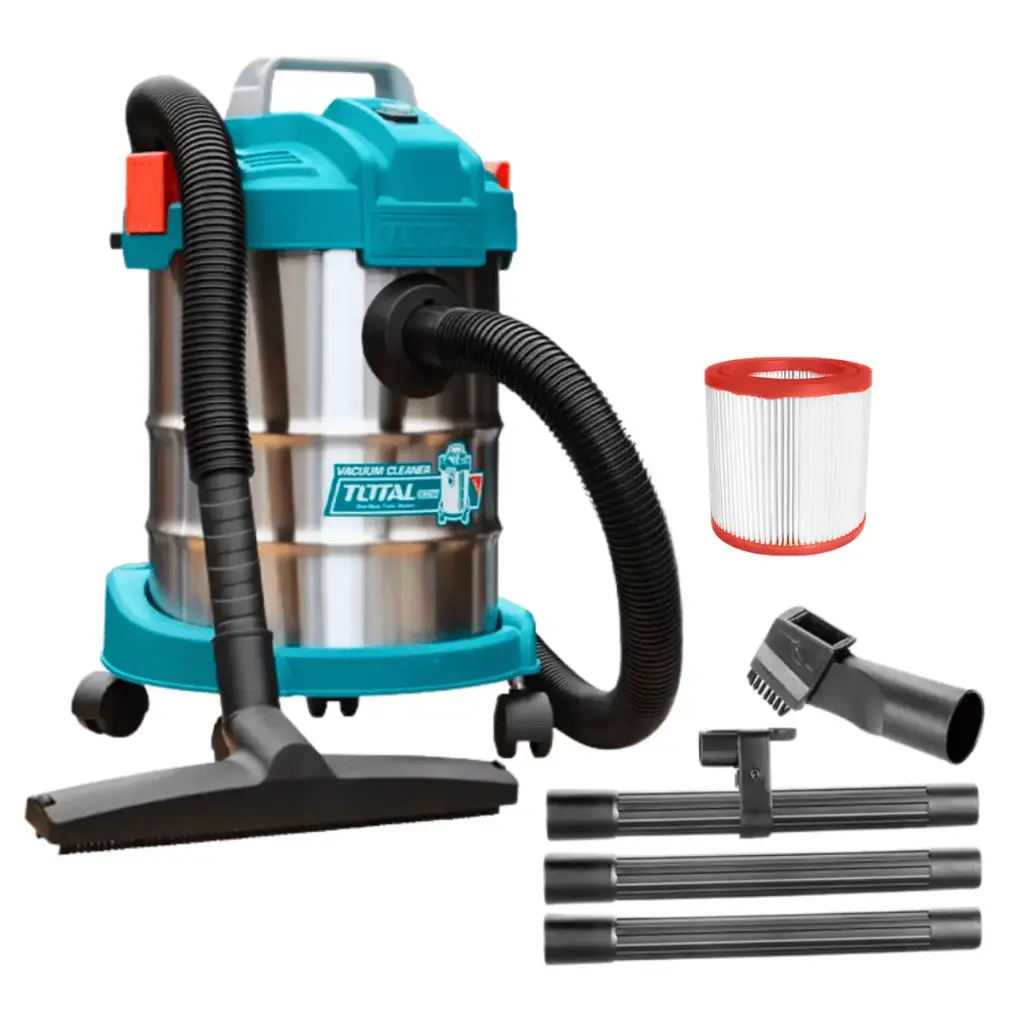 [TVC14122] ASPIRADORA ELÉCTRICA 800W 12L 1.7M3/MIN 16KPA SECO/HUMEDO, TANQUE DE METAL INDUSTRIAL-TVC14122-TOTAL