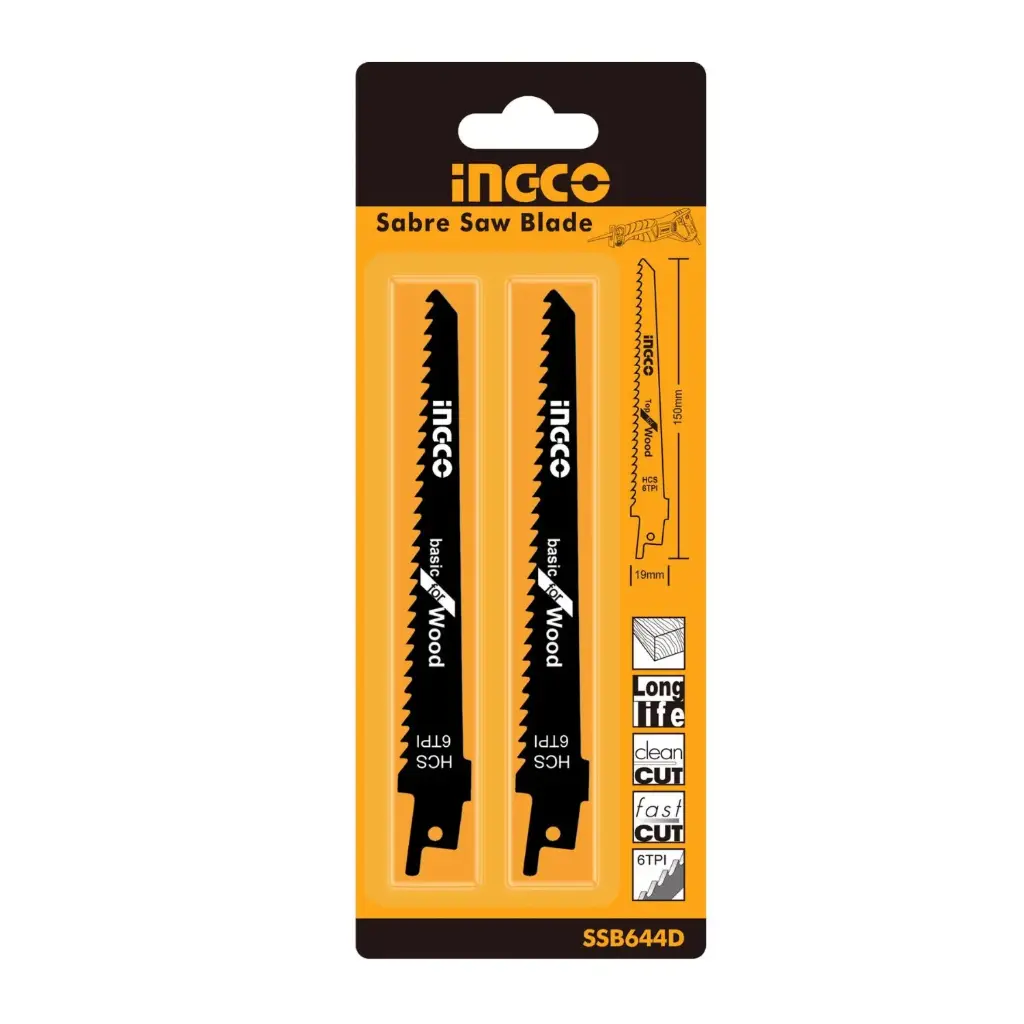 SET HOJAS DE SIERRA SABLE MADERA 2 PIEZAS INGCO SSB644D