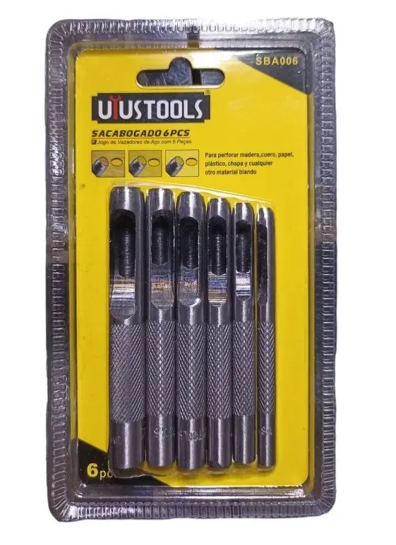 [SBA006] SACABOCADOS DE GOLPE 6 PIEZAS 1/8″ A 5/16″