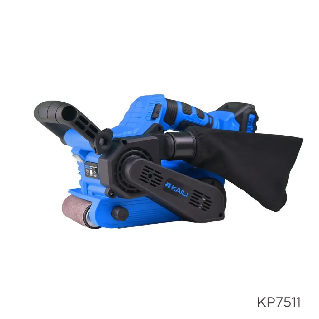 LIJADORA DE BANDA 20V + 2 BATERIAS DE 2AH + CAGADOR + ACCESORIOS KALI